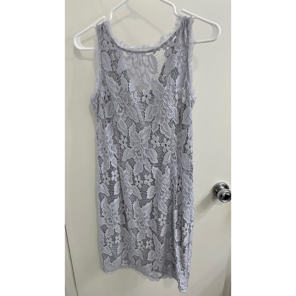 Adrianna Papell Lilac Lace Dress